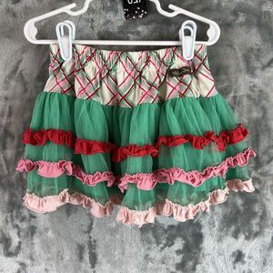 Matilda Jane On The Go Skirt Size 4 Christmas Holiday Festive Tulle Ribbon Red